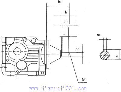 TXK37-TXK157底腳步安裝無電機輸入軸相關尺寸
